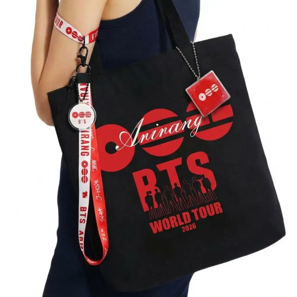 BTS World Tour 2026 Arirang Eco Bag Cotton Tote with Lanyard Strap